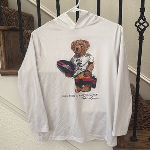 Ralph Lauren Polo Bear Long Sleeve Hoodie  Kids Size M(10-12) Great beachwear